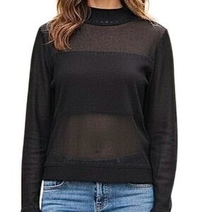 Bisou Jeans Black Knit Long Sleeve Top XL juniors
